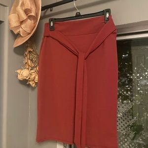 Large Women’s Burgundy “See You Monday” Pencil Skirt